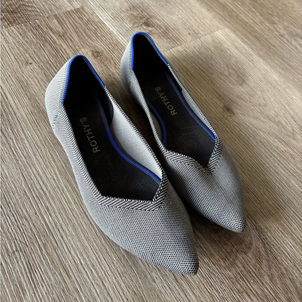 Rothy's The Point Cloud Grey Birdseye Flats - Picture 5 of 9